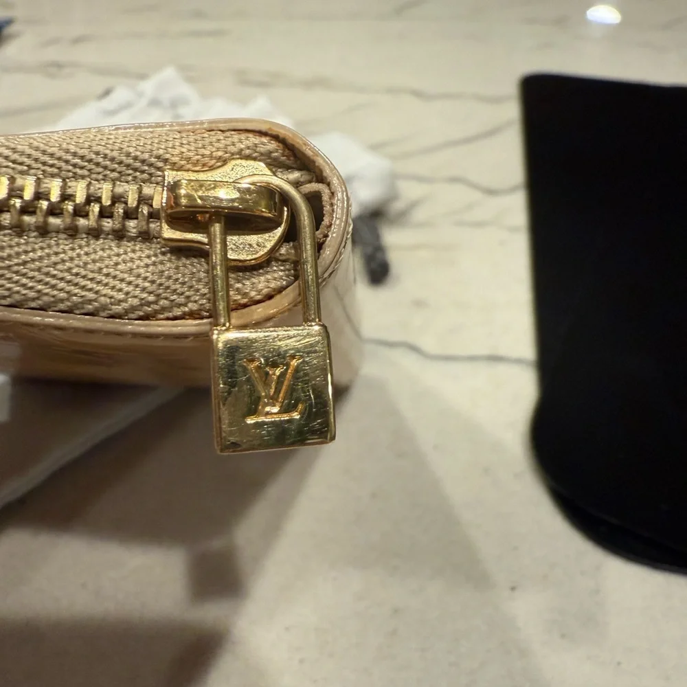 Louis Vuitton Yellow Vernis Small Zippy Wallet